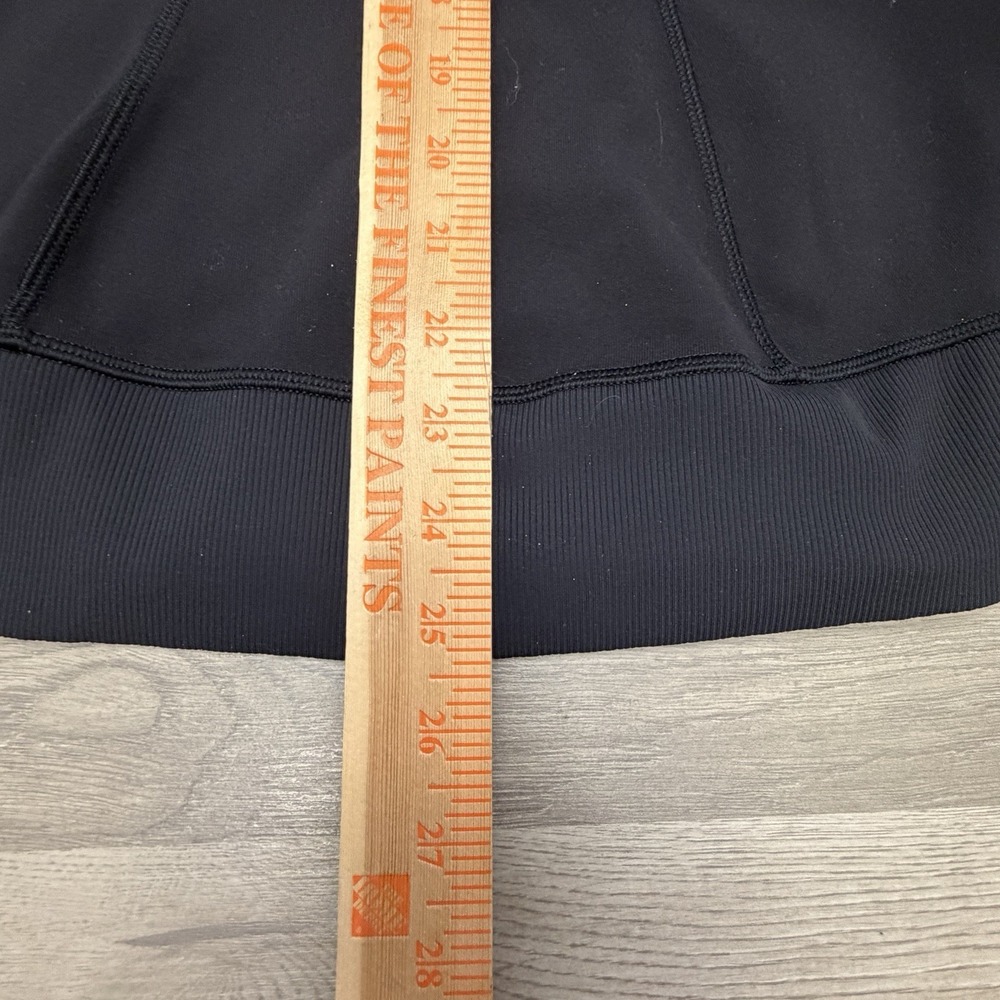 Lululemon Bhakti Yoga Jacket Womens 8 Black Asymmetrical Zip Luon Thumbholes - Picture 8 of 9